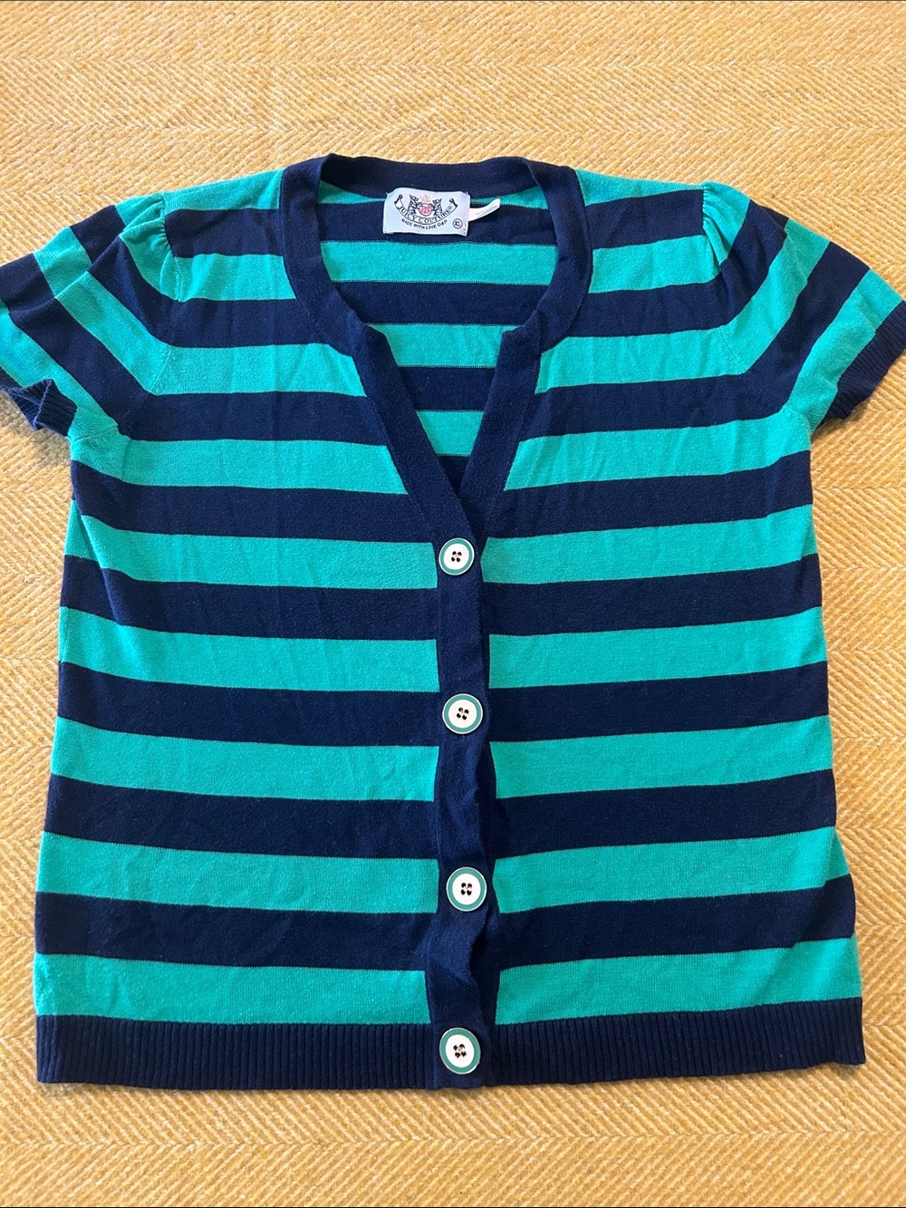 Y2K  Juicy Couture open-front striped cardigan